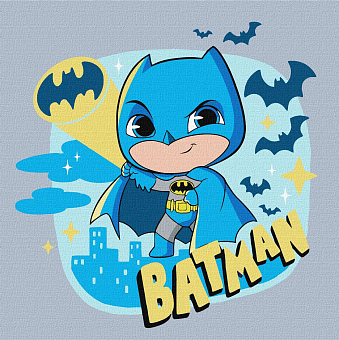 Картина по номерам WB Batman Герой тьмы (25х25 см)