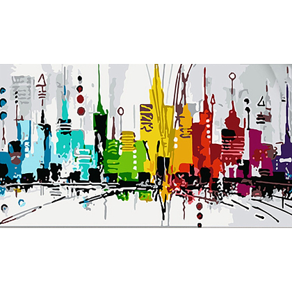 Картина по номерам Поп-арт Нью-Йорк (50х25 см), бренду Strateg - KUBIX