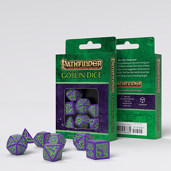 Набор кубиков Pathfinder Goblin Purple & Green Dice Set (7 шт.)