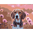 Миниатюра товара Картина по номерам Цветочный пес (30х40 см) - 1