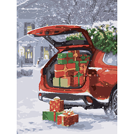 Картина за номерами Святкове авто (30х40 см)