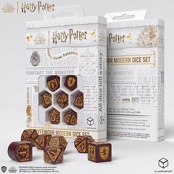 Набор кубиков Harry Potter. Gryffindor Modern Dice Set - Красный - KUBIX Набор кубиков Harry Potter. Gryffindor Modern Dice Set - Красный