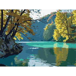 Картина по номерам Изумрудное озеро (30x40 см)