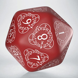 Кубик D20 Level Counter Red & white Die