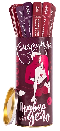 Настільна гра Правда або Дія: Камасутра (Truth or Deed: The Kamasutra) (RU), бренду Fun Games Shop, для 2-2 гравців, час гри < 30хв. - KUBIX