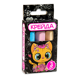 Мел Карандаш разноцветный (3 штуки)