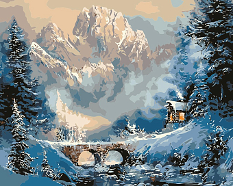 Картина по номерам Зимовий пейзаж (40х50 см)