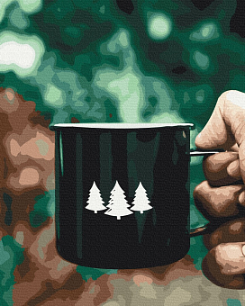 Картина по номерам Елочный чай (40х50 см) - KUBIX Картина по номерам Елочный чай (40х50 см)