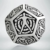 Мініатюра товару Кубик D12 Hit Location White & black die - 1
