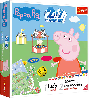 Настільна гра Свинка Пепа: Лудо + Змії і Драбини 2 в 1 (Peppa Pig: Ludo + Snakes & Ladders 2 in 1)
