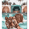 Картина за номерами Брутальний тигр на відпочинку (30х40 см)