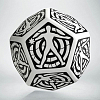 Кубик D12 Hit Location White & black die