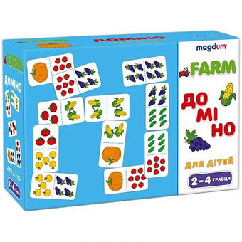 Настольная игра Домино. Фрукты и овощи - KUBIX Настольная игра Домино. Фрукты и овощи