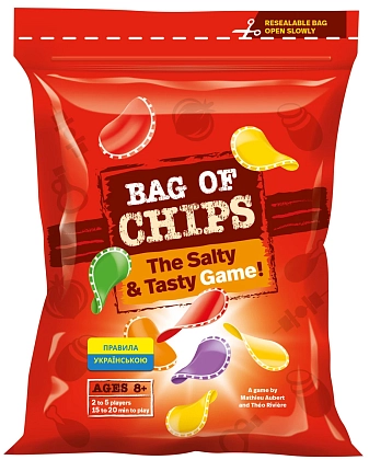 Настольная игра Пачка чипсов (Bag of Chips), бренду Geekach Games, для 2-5 гравців, час гри < 30мин. - KUBIX