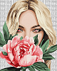 Картина по номерам Дівчина з півонією (40х50 см)