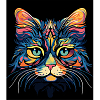 Картина за номерами Неонова грація кота (40х50 см)