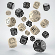 Мініатюра товару Набір кубиків Fortress Compact Black & Beige D6 Dice (20) - 1