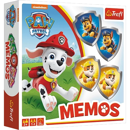 Настільна гра Щенячий Патруль: Мемос (Paw Patrol: Memos), бренду Trefl, для 1-4 гравців, час гри < 30хв. - KUBIX