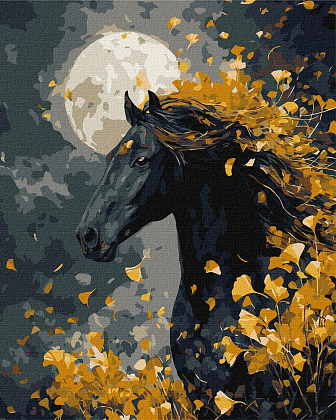 Картина по номерам Кінь та вітер (40х50 см), бренду Ідейка - KUBIX