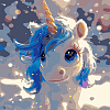 Картина по номерам Голубой единорог (30x30 см)