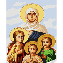 Картина за номерами Віра, Надія, Любов та їх матір Софія (30х40 см)