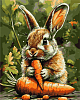 Картина по номерам Кролик з морквою (40х50 см)