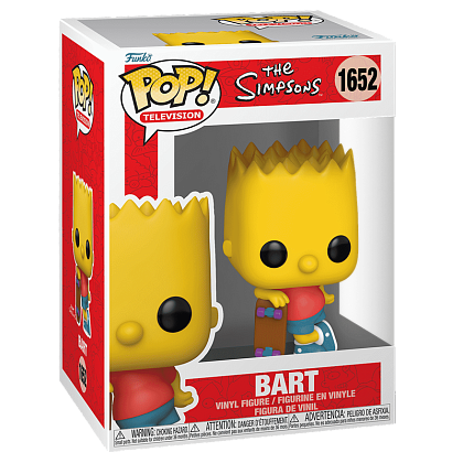 Ігрова фігурка FUNKO POP! Барт зі скейтбордом (Bart with Skateboard) Simpsons #1652, бренду Funko - KUBIX