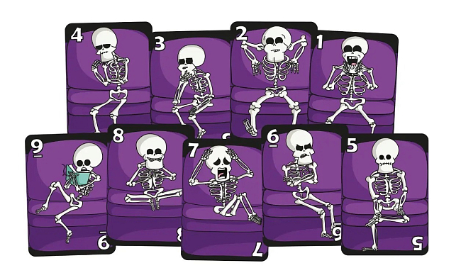 Настільна гра Диванні скелети (Couch Skeletons), бренду Lord of Boards, для 2-2 гравців, час гри < 30хв. - 3 - KUBIX