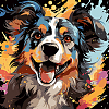 Картина по номерам Смешная радостная собака (40х40 см)