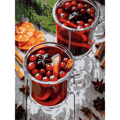Картина за номерами Пряний напій (30х40 см), бренду Strateg - KUBIX