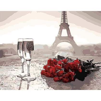 Картина по номерам Розы в Париже (40х50 см), бренду Strateg - KUBIX