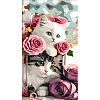 Картина по номерам Цветочные котята (50х25 см)