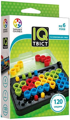 Настільна гра IQ Твіст (IQ Twist), бренду Smart Games, для 1-1 гравців, час гри < 30хв. - KUBIX
