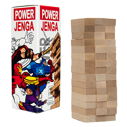 Настольная игра Power Jenga (Дженга мини) (45 брусков), бренду Strateg, для 2-8 гравців, час гри < 30мин. - 2 - KUBIX