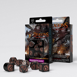 Набор кубиков Dragons Modern Dice Set: Obsidian