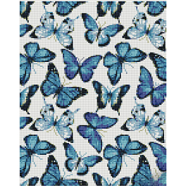 Алмазная мозаика Голубые бабочки (30х40 см)