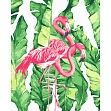 Миниатюра товара Картина по номерам Пара розовых фламинго (40х50 см) - 1