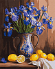 Картина по номерам Букет ирисов в вазе (40х50 см)