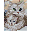 Миниатюра товара Алмазная мозаика Котики (30х40 см) - 1
