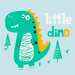 Картина за номерами Little dino (30х30 см)