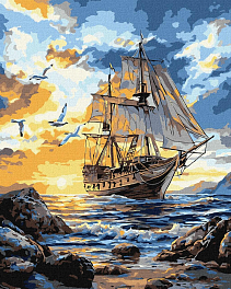Картина по номерам В объятиях моря (40х50 см)
