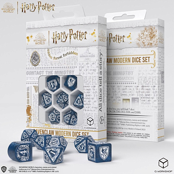 Набор кубиков Harry Potter. Ravenclaw Modern Dice Set - Blue - KUBIX Набор кубиков Harry Potter. Ravenclaw Modern Dice Set - Blue