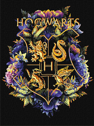 Картина по номерам Гарри Поттер Герб Хогвартса (30х40 см), бренду Идейка - KUBIX