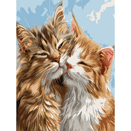 Картина по номерам Пушистые коты (30х40 см)