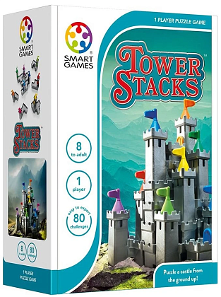 Настільна гра Високий замок (Tower Stacks), бренду Smart Games, для 1-1 гравців, час гри < 30хв. - KUBIX