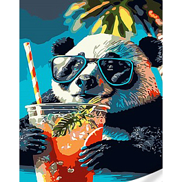 Картина по номерам Панда на отдыхе (30х40 см)