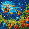 Картина по номерам Морський світ Вітраж (30х30 см)