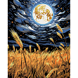 Миниатюра товара Картина по номерам Пшеница среди звездного неба (40х50 см) - 1