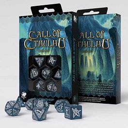 Набор кубиков Call of Cthulhu Abyssal & white Dice Set