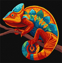 Картина по номерам Темный хамелеон (30х30 см)